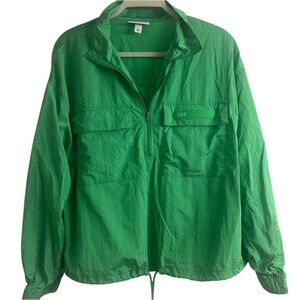 DVF x Target Green Windbreaker Jacket Lightweight Small